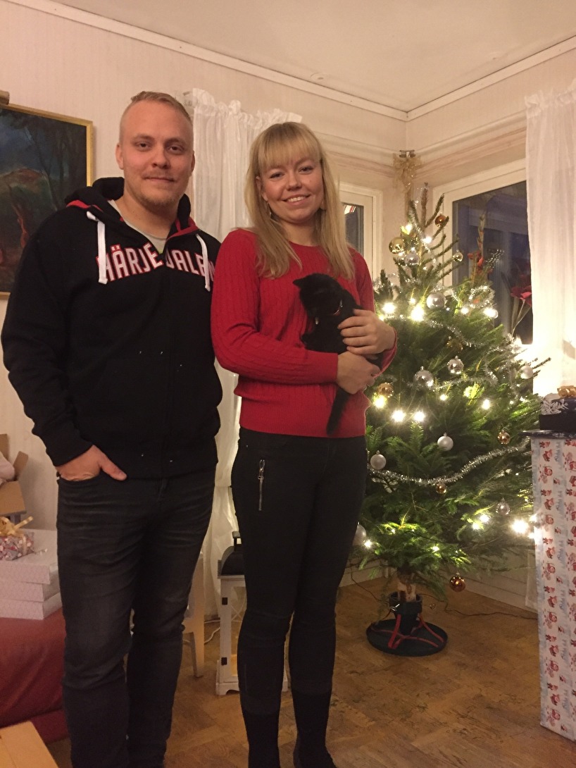 Brorsan, jag och Smirre på julafton hemma hos föräldrarna i Bjärka Brorsan, jag och Smirre på julafton hemma hos föräldrarna i Bjärka