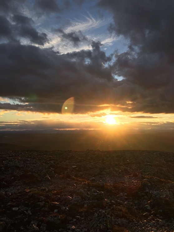 Solnedgång från Sånfjällets topp