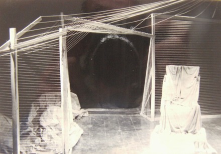 Scenography for a theater piece, 1984. Rome, Italy.