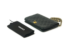 CHANEL Single Full Flap Svart