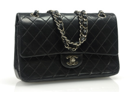 CHANEL Double Flap Medium Silver HW