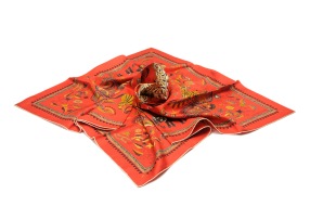 HERMÈS Carre Kantha Silk Scarf Nyskick
