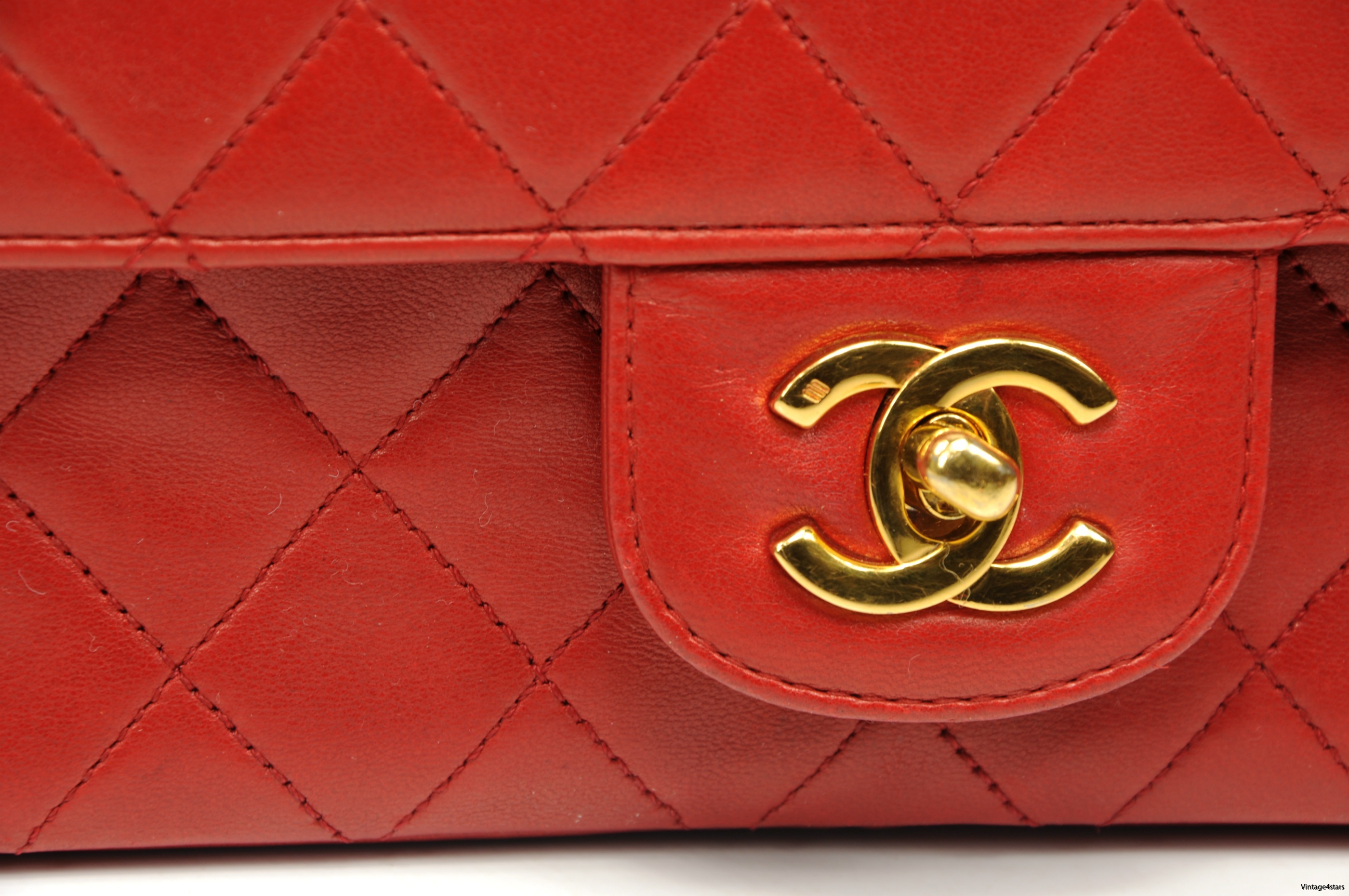 CHANEL Double Flap red 5