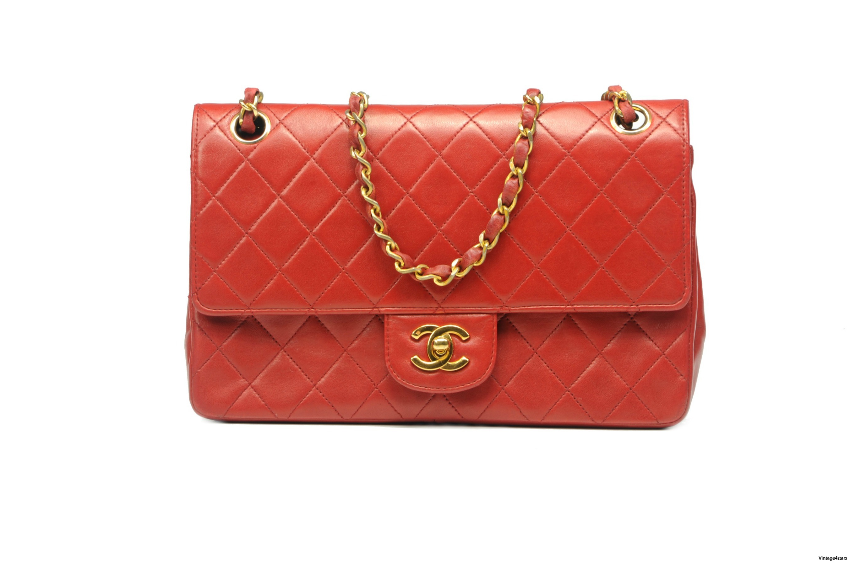 CHANEL Double Flap red 11