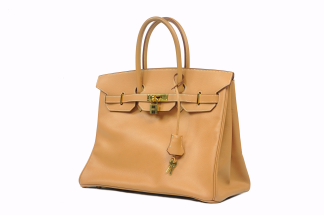 HERMÈS Birkin 35 Courchevel Natural Fonce - HERMÈS Birkin 35 Courchevel Natural Fonce