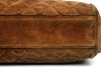CHANEL Brown Quilted Suede