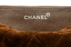 CHANEL Brown Quilted Suede