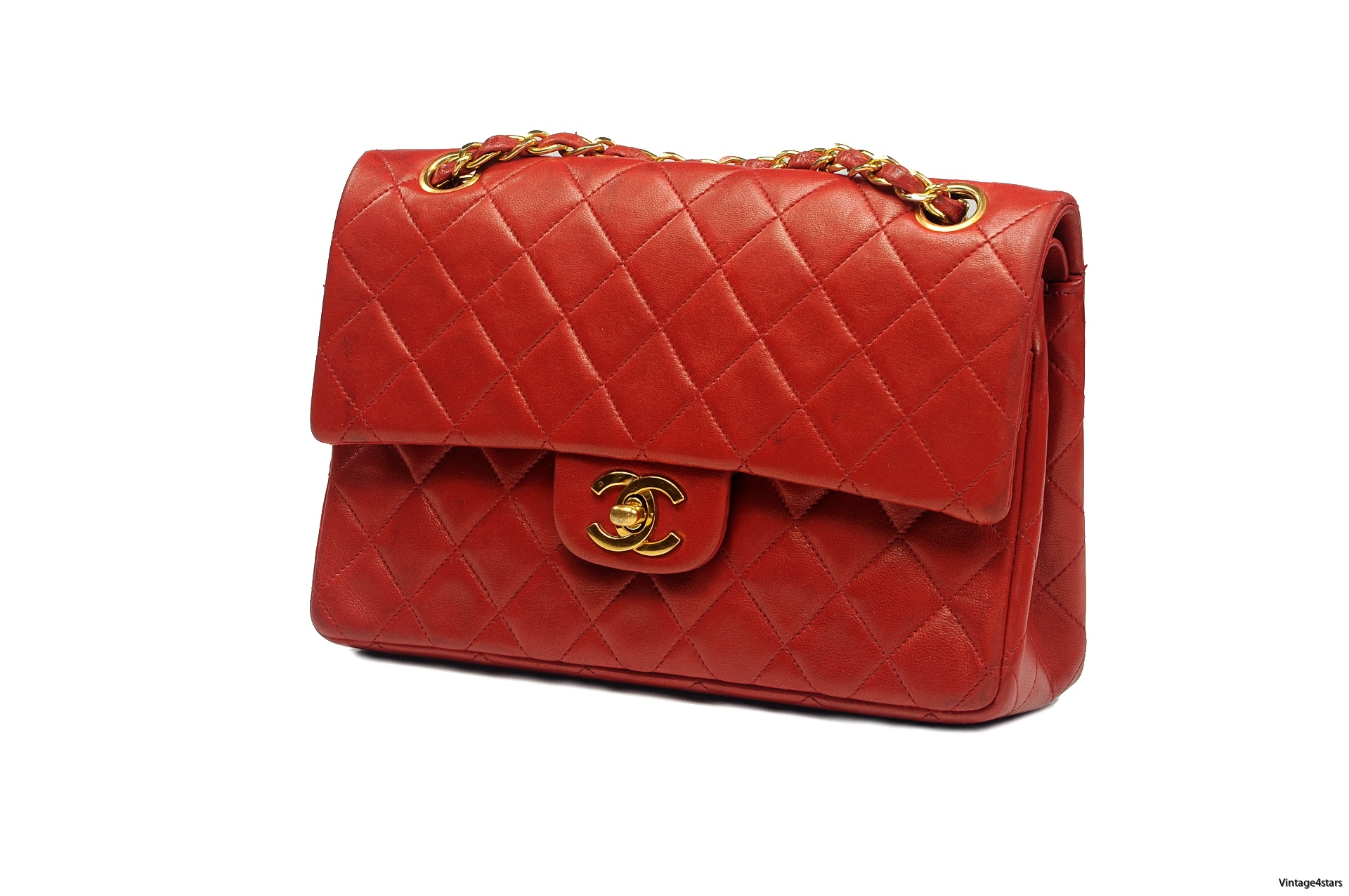 CHANEL Double Flap red 2