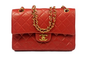 CHANEL Double Flap Red