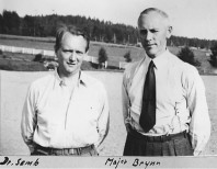 Överläkare Carl Semb och medarbetaren major Brynn. Bild från Anders Johanssons arkiv.
