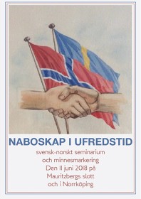 Illustrationen med de två händerna användes av ”Grenseforeningen” mellan Kongsvinger och Charlottenberg. Den existerade 1947 – 1977 och bestod av personer som hjälpte folk att fly från Norge till Sverige under krigsåren. Konstnären okänd.