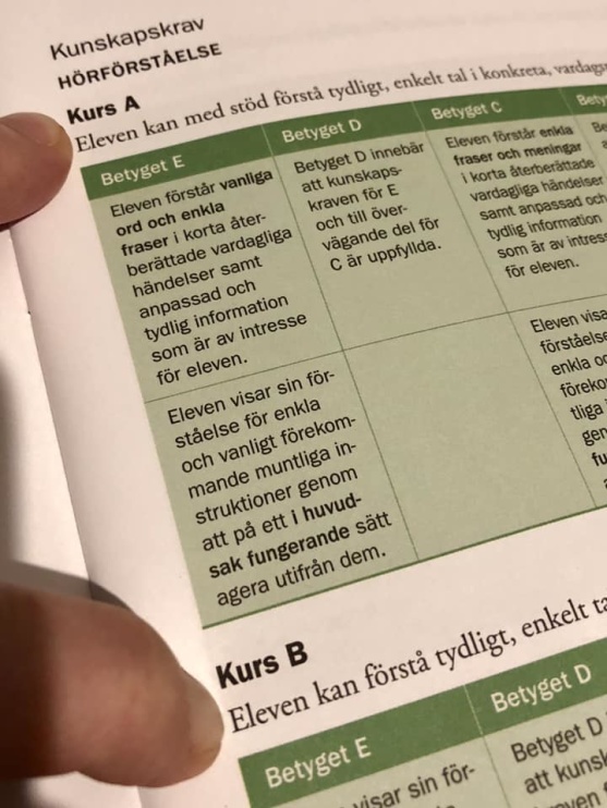 Kunskapskravens inledande meningar för aspekten HÖRA, kurs A och B. Kunskapskravens inledande meningar för aspekten HÖRA, kurs A och B.