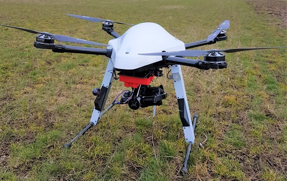 Fig. 6. The Explorian 8 UAV. Photo by Ximena Tagle. Fig. 6. The Explorian 8 UAV. Photo by Ximena Tagle.