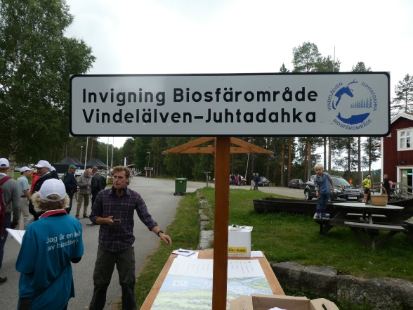 Grand opening of the new Biosphere reserve for the Vindeln River - Juhtadahka. Photo: J. Wallsten.