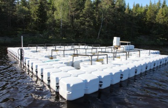 SITES AquaNet Mesocosm enclosure at Skogaryd Research Catchment (Photo: Leif Klemedtsson)