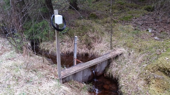Measuring location at one of the inlets to Lake Feresjön. Photo by Niels Jakobsen
