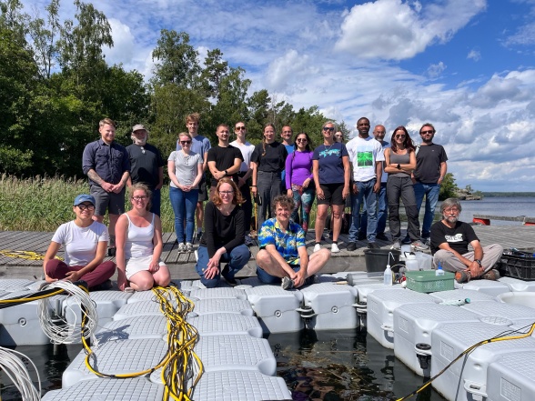 Group picture with participants in the AquaNet experiment. Photographer: Matilda Andersson