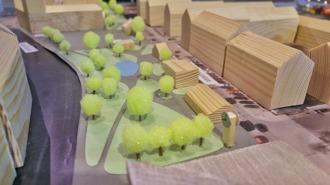 Vy från tänkt takterrass ovanpå Resecentrum Vy från tänkt takterrass ovanpå Resecentrum