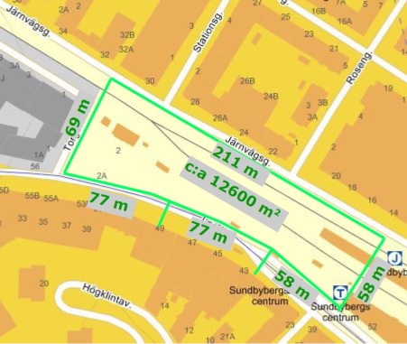 Torget dimensioner (ur Eniro) Torget dimensioner (ur Eniro)