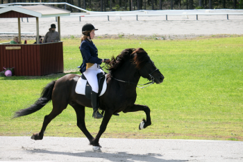 Johanna och Svartur i T2.  Foto: Pappa, Kristofer.