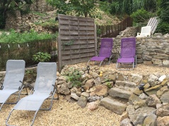 Sunchairs in the garden