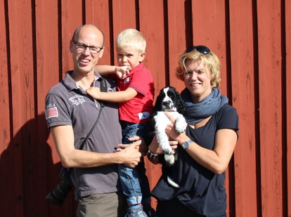 Harald, Erik och Linda Hasselblad med Tuva Harald, Erik och Linda Hasselblad med Tuva