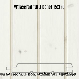 Vitlaserad panel 15x120