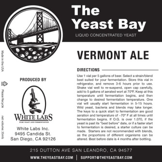 Vermont Ale (The Yeast Bay)