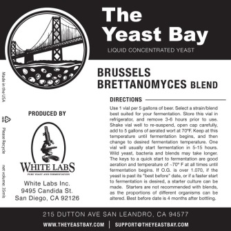 Brussels Brettanomyces Blend - The Yeast Bay