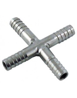 Kors-koppling 1/4 för 6mm slang