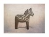 Poster dalahäst i grått - 50 x 70 cm  (+150kr)
