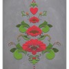 Kurbits i gröna och röda nyanser - 70 x 100 cm