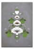 Kurbits i gröna och vita nyanser - 70 x 100 cm