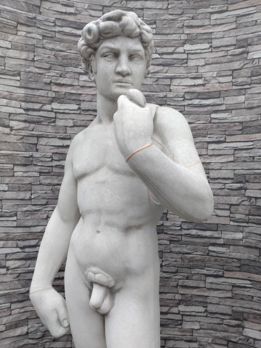 Staty marmorkonst Agonetto, betongfigur