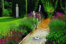 oase waterjet trio, fontän, hoppande vatten, trädgårdsdamm, springvatten