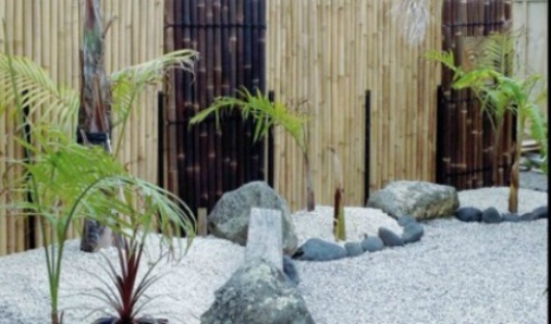 bambu bambuvägg bambuspalje pamburör japansk trädgård