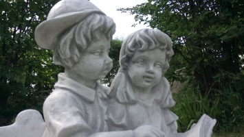 trädgårdskonst , staty till trädgården , vit marmorkonst