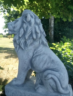 trädgårdstaty, trädgårdskonst , konstmarmor lejon