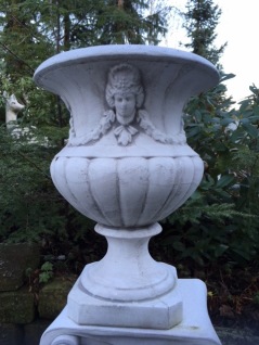Kruka trädgårdskonst , vit urna