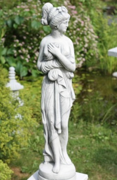 Staty Hera trädgårdskonst vit
