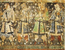 Tocharian donors (i.e., people of the nobility who gave alms to the monks) from the caves of Kyzyl. Tocharian donors (i.e., people of the nobility who gave alms to the monks) from the caves of Kyzyl.