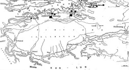 Overview of the Tocharian sites, where texts have been found. Triangles: Tocharian A, squares: Tocharian B. Overview of the Tocharian sites, where texts have been found. Triangles: Tocharian A, squares: Tocharian B.