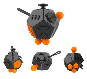 Fidget cube 2.0 - Orange/svart