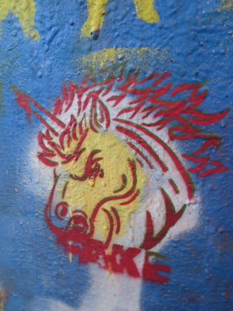 Mitt eget försök till gatukonst, som jag gjorde i graffiti workshopen