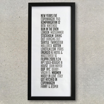 Bröllopstavla | Personlig text | Black - Bröllopstavla | Personlig text | Black