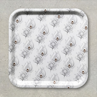 Bricka | Feathers | White - Bricka | Feathers | White