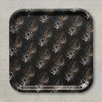 Bricka | Feathers | Black - Bricka | Feathers | Black
