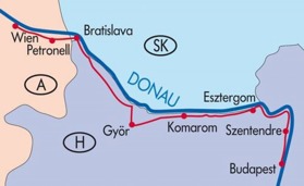 Wien-Bratislava- Budapest (normaltur 260-300 km) (Klicka för större bild)