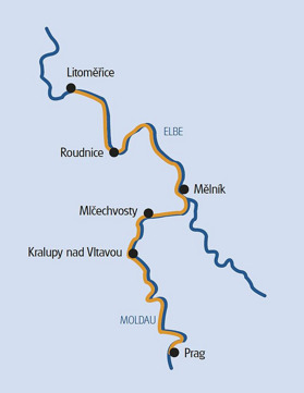 Cykel & Båt Prag - Melnik - Litomerice - Prag