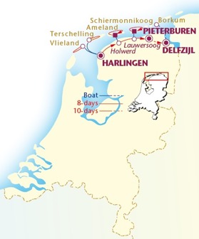Frisiska öarna 196-230 km (Klicka för större bild)
